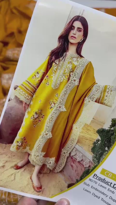 Luxury Eid Collection 3-Piece Embroidered Suit By CRIMSON